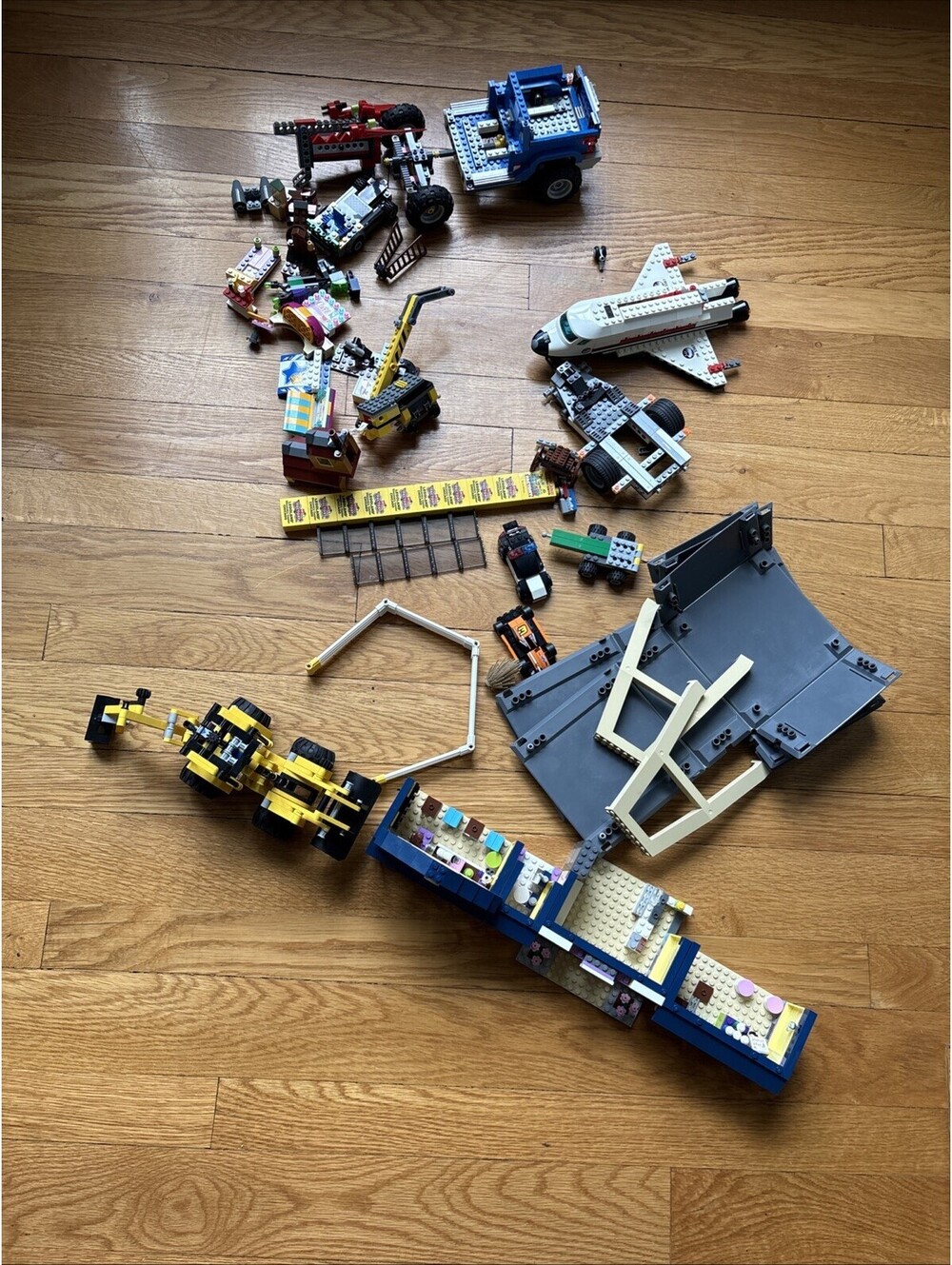 Lego And Connect Pieces Already Assembled Partway, And Accessories With Them